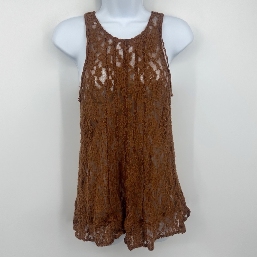 American Eagle Outfitters Boho Lace Tank Top Size XS Fairy Festival Sheer